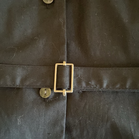 LOFT Black Button Down, Belted, Long Sleeve w/ Stretch Top Size 12 - Picture 9 of 9